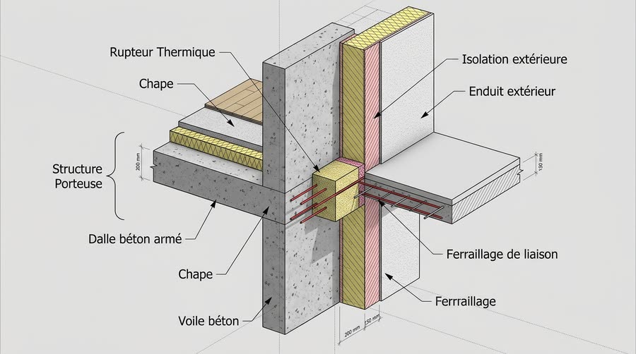 Rupteur de pont thermique